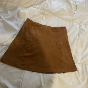 faux suede mini skirt
